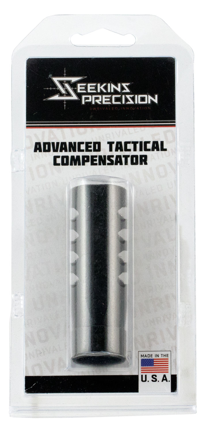 Seekins Precision 0011510039 ATC Muzzle Brake Black Melonite 416R Stainless Steel with 5/8″-24 tpi Threads for 7.62x51mm NATO AR-10