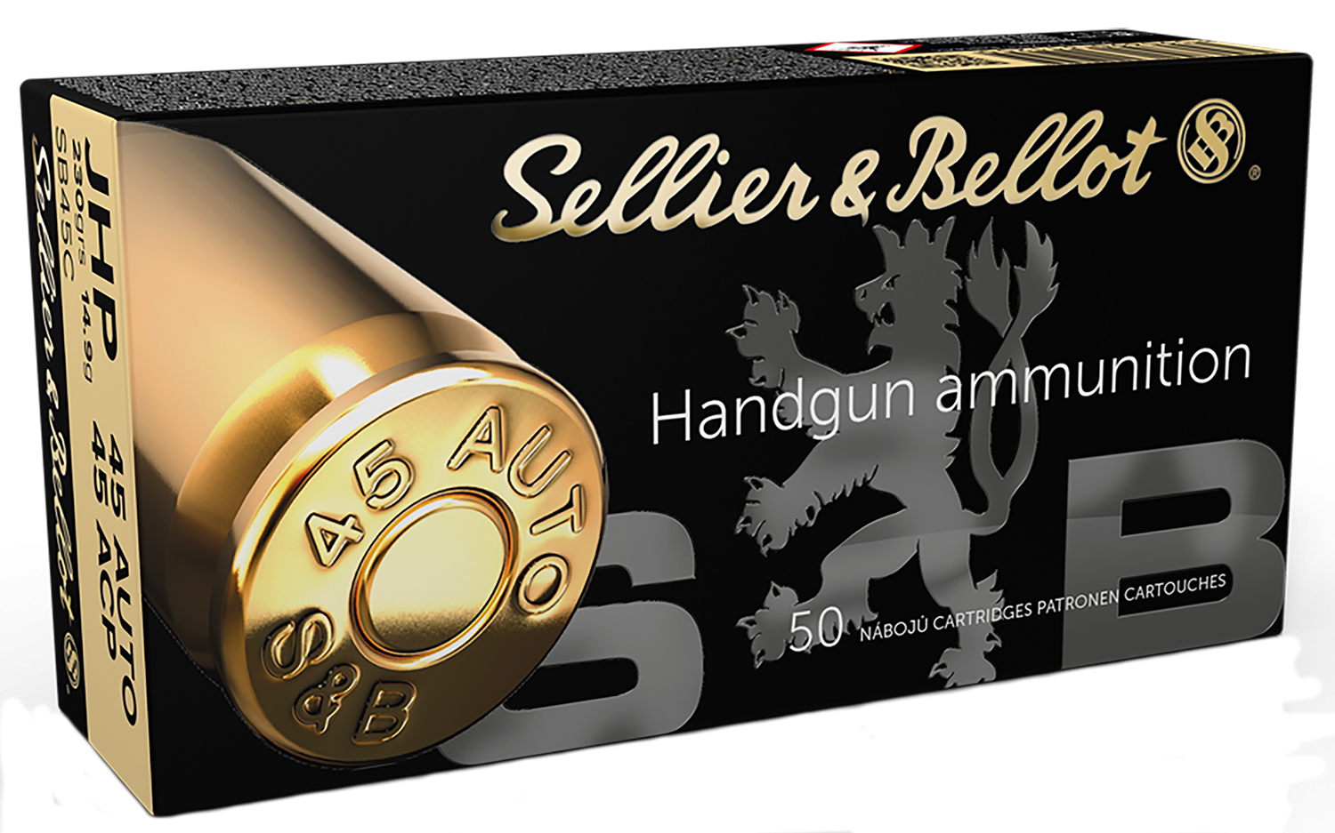 Sellier & Bellot SB45C Handgun 45ACP 230gr Jacketed Hollow Point 50 Per Box/20 Case