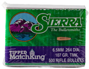 Sierra 7407C Tipped MatchKing  6.5Creedmoor 107gr Tipped MatchKing 500/Box