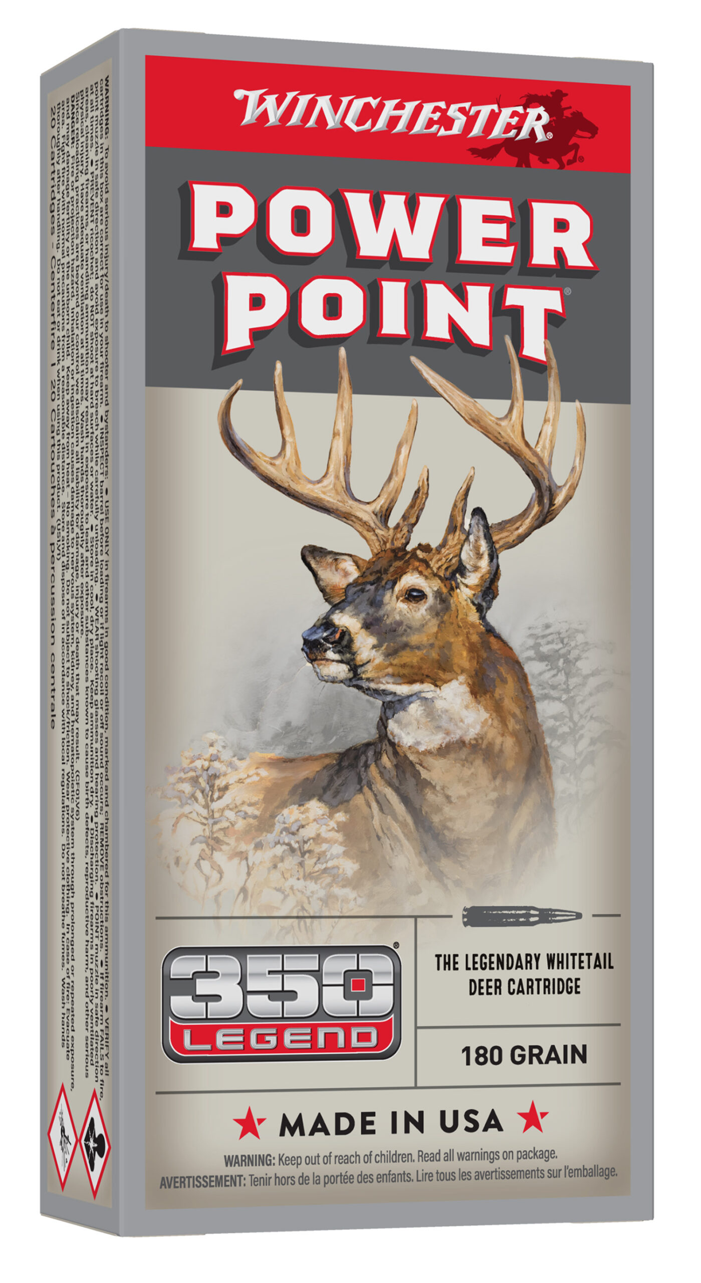 Winchester Ammo X3501 Power-Point 350Legend 180gr 20 Per Box/10 Case