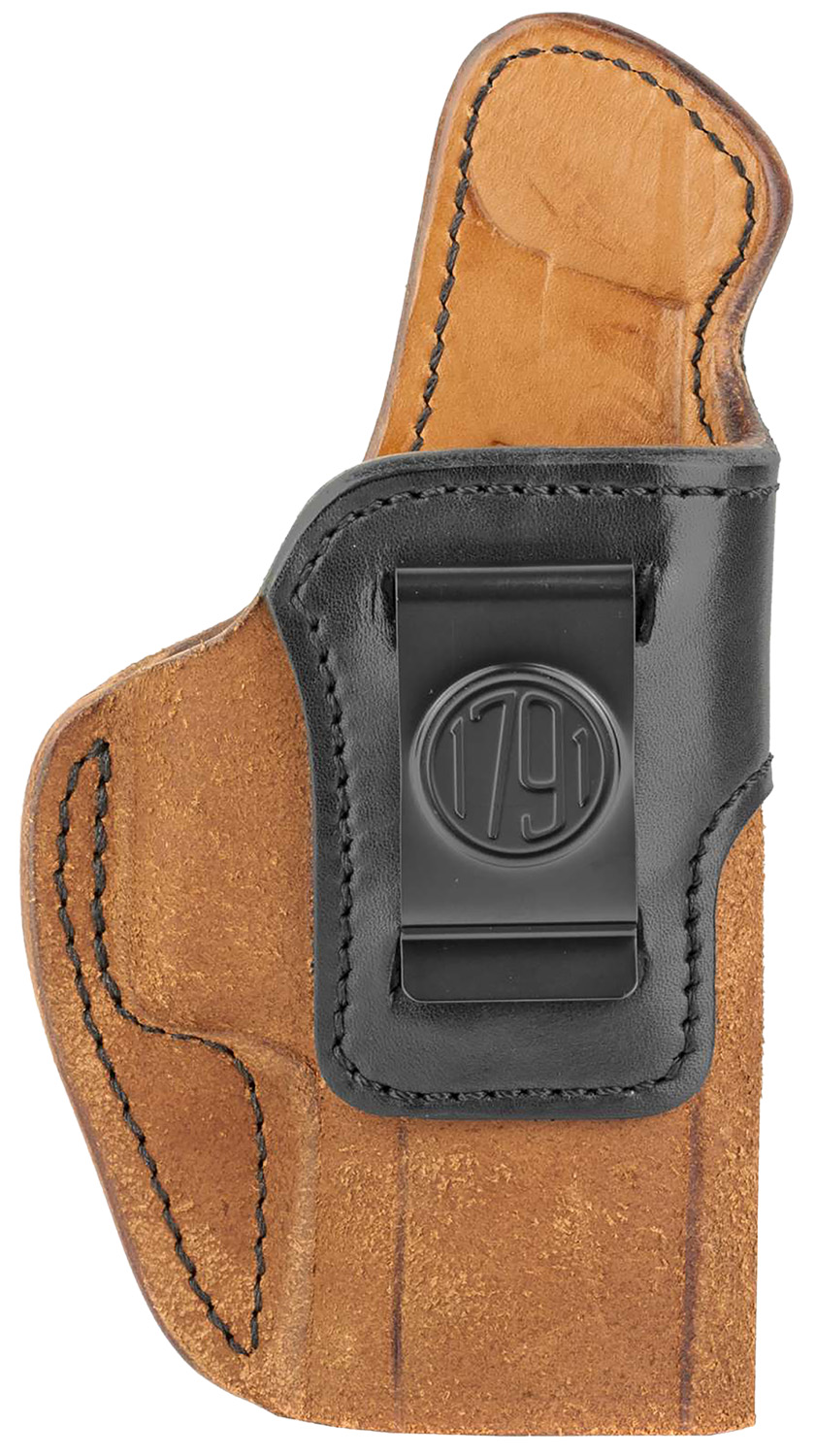 1791 Gunleather RCH5BLBR RCH IWB Size 05 Black/Brown Leather Belt Clip Fits Springfield XD-M/HK VP9SK Right Hand