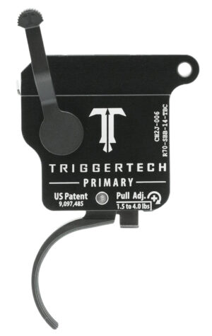 TriggerTech R70SBB14TBC Primary Single-Stage Traditional Curved Trigger with 1.50-4 lbs Draw Weight for Remington 700 Right