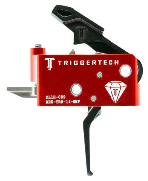 TriggerTech AROTRB14NNF Diamond  Two-Stage Flat Trigger with 1.50-4 lbs Draw Weight for AR-15 Right