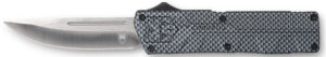 CobraTec Knives CFCTLWDNS Lightweight  3.25" OTF Drop Point Plain D2 Steel Blade/Carbon Fiber Aluminum Handle Includes Pocket Clip