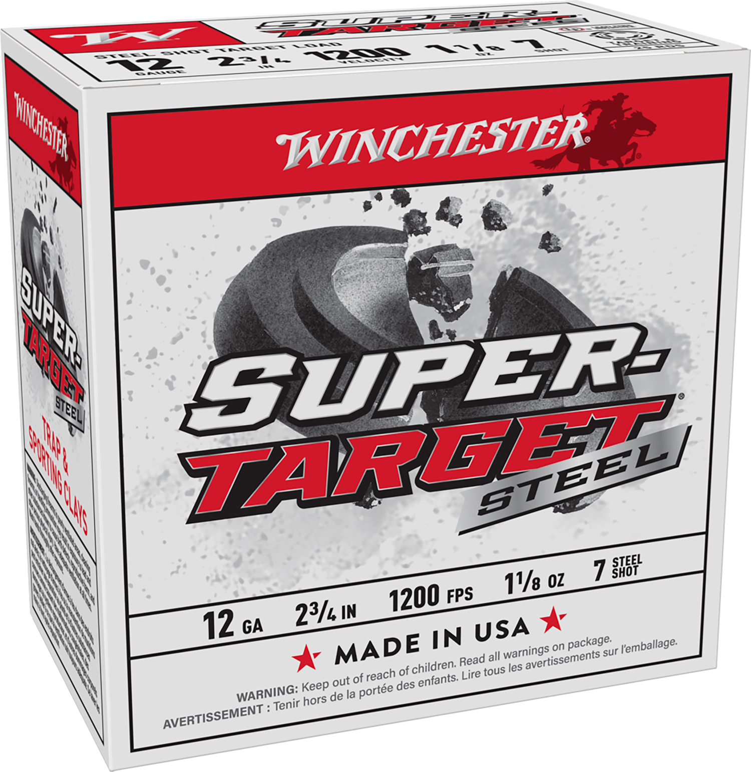 Winchester Ammo TRGT12S7 Super-Target 12Gauge 2.75" 1 1/8oz 7Shot 25 Per Box/10 Case