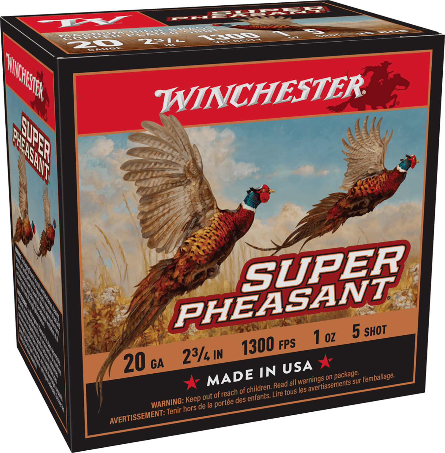 Winchester Ammo X20PH5 Super Pheasant Magnum High Brass 20Gauge 2.75" 5Shot 25 Per Box/10 Case