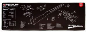 TekMat TEKR441022 Ruger 10-22 Ultra 44 Cleaning Mat Black/White Rubber 15"x44" Ruger 10-22 Parts Diagram