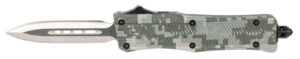 CobraTec Knives SADCCTK1SDAGNS CTK-1  Small 2.75" OTF Dagger Plain D2 Steel Blade/Winter Digi Camo Aluminum Handle Features Glass Breaker Includes Pocket Clip