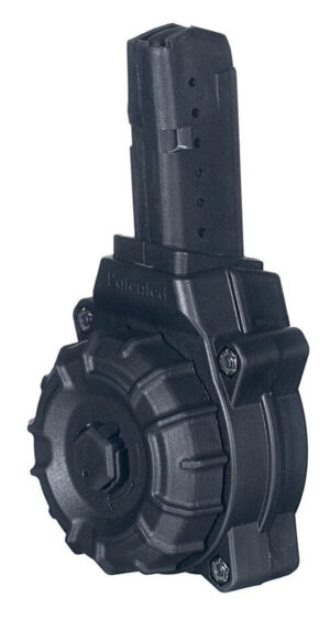 ProMag DRMA26 Standard 30rd Drum 9mm Luger Fits AR-15, Compatible w/Glock Style Magazines Black DuPont Zytel Polymer