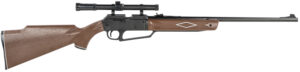 Daisy 992880603 Powerline 880 Pump Pneumatic 177 1 Pellet/50 BB Shot Molded w/Checkering & Woodgrain Black Receiver Powerline Fixed Monte Carlo Stock