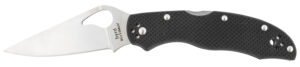 Spyderco BY01GP2 Byrd Harrier 2 3.39" Folding Clip Point Plain 8Cr13MoV SS Blade Black  Textured G10 Handle Includes Pocket Clip