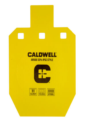 Caldwell 1116697 C  Yellow Powder Coat AR500 Steel 10" L x 6.1" W x 0.4" D 33% Hanging