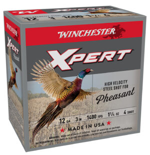 Winchester Ammo WEXP123H4 Xpert Pheasant Lead Free High Velocity 12Gauge 3" 1 1/4oz 4Shot 25 Per Box/10 Case