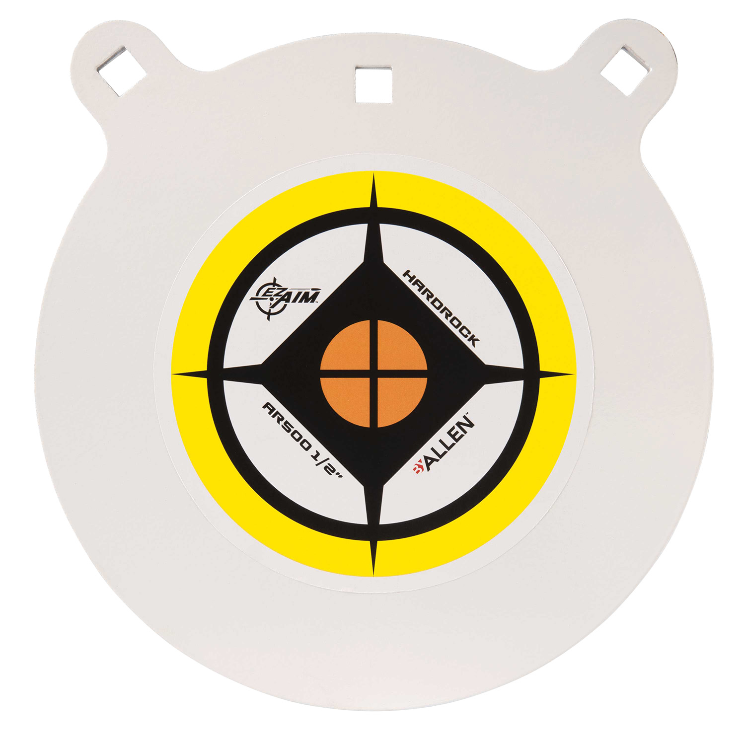 EZ-Aim 15600 Hardrock 10" AR500 Steel Gong Shooting Target .50" Thickness White / Yellow / Black