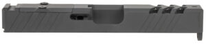 TacFire Replacement Slide 9mm Luger Graphite Black Cerakote Stainless Steel with Optics Cut & Slide Ports for Glock 19 Gen3