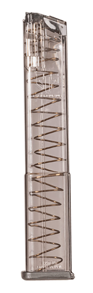 ETS Group SMKGLK18G2 Pistol Mags 31rd 9mm Luger Compatible w/ Glock 18 Smoke Polymer