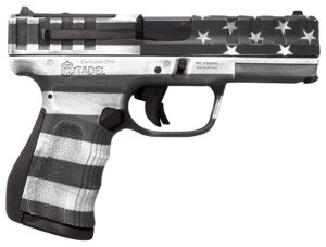 Citadel CITCP9USGCAN Centurion 9mm Luger 14+1, 4" Black Steel Barrel, American Flag Gray Cerakote Optic Ready/Serrated Slide, Polymer Frame & Grip, Features Matching Ammo Can