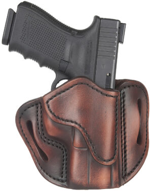 1791 Gunleather ORBH21VTGR BH2.1 Optic Ready OWB Size 2.1 Vintage Leather Belt Slide Fits S&W M&P Shield/Glock 17/Springfield XD9 Right Hand