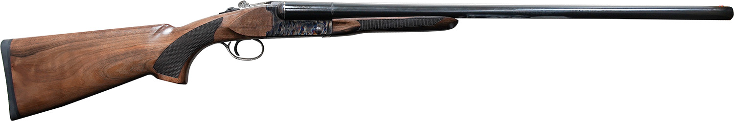 Pointer FT61228HT FT6 Full Size 12 Gauge Break Open 3" 2rd 28" Blued Side By Side Barrel, Color Case Hardened Steel Receiver, Fixed Walnut Stock, Ambidextrous