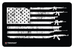 TekMat TEK42GFUSA USA Gun Flag Door Mat Black/White Rubber 25"x42"