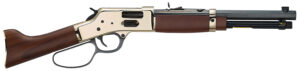 Henry H006GCML Mare's Leg Side Gate 45 Colt (LC) 5+1 12.90" Blued Octagon Barrel, Polished Hardened Brass Rec, American Walnut Furniture, Large Loop Lever, Adj. Sight