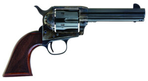 Cimarron AR410 Arizona Ranger 45 Colt (LC) 6 Shot, 4.75" Blue w/Engraved "Arizona Ranger" Steel Barrel, Blued Cylinder, Color Case Hardened Steel Frame, Checkered Walnut Grip, Exposed Hammer