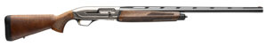Browning 011779205 Maxus II Upland Full Size 12 Gauge Semi-Auto 3" 4, 2 3/4" Shells 26" Matte Blued Vent Rib Barrel, Satin Nickel Aluminum Receiver,  Grade I Turkish Walnut Wood Stock w/Adj Shim