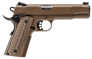 Bersa B19117050DEHB B1911 45 ACP 8+1 5" Stainless Steel Barrel, Flat Dark Earth Serrated Slide, Flat Dark Earth Stainless Steel Frame w/Beavertail, FDE VZ Grip