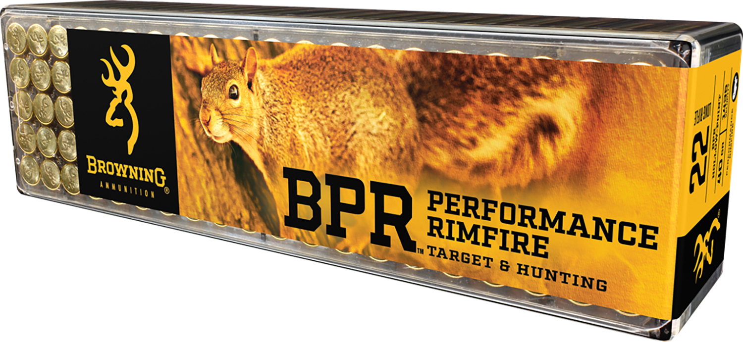 Browning Ammo B194122100 BPR Performance Rimfire 22LR 40gr Hollow Point 100 Per Box/10 Case