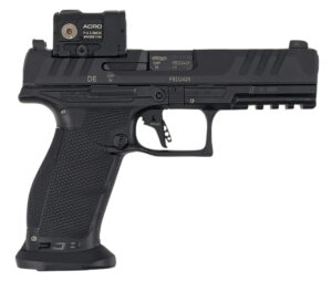 Walther Arms 2881225PRO PDP w/Optic Full Size Frame 9mm Luger 18+1 4.50" Polygonal Rifling Barrel Black Optic Ready/Serrated Steel Slide Black Polymer Frame w/Picatinny Rail, Aimpoint Acro Red Dot