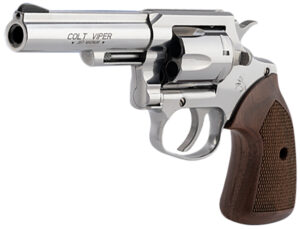 Colt Mfg VIPERSP4WRR Viper  357 Mag/38 Special 6rd 4.25" 1/2 Lug Stainless Steel Barrel, Stainless Steel Cylinder & Frame, American Walnut Grip, Exposed Hammer