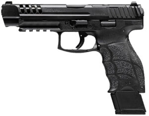 HK 81001156 VP9L 9mm Luger 20+1 5" Black Polygonal Rifled Barrel, Long/Lightening Cuts/Optic Cut Steel Slide, Polymer Frame w/Picatinny Rail, Black Interchangeable Backstrap Grip