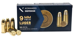 Dickinson LLC BRASS/STL9mm Luger 115gr Full Metal Jacket 50 Per Box/20 Case