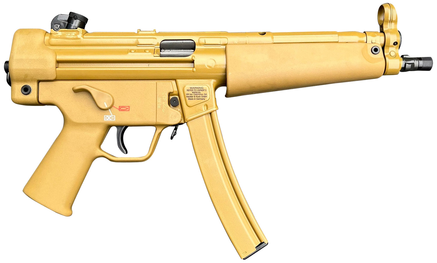 HK 810010789mm Luger 30+1 8.86" Black Navy-Style Threaded Barrel, Flat Dark Earth Receiver, FDE Polymer Grip, 2 Magazines