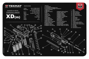 TekMat TEKR17XDM Springfield Armory XDm Cleaning Mat Black/White Rubber 11"x17" Springfield Armory XDm Parts Diagram