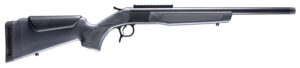 CVA CR4442 Scout 45-70 Gov 1rd 22" Blued Threaded Barrel, Blued Picatinny Rail Receiver, Stealth Gray Fixed Synthetic Stock