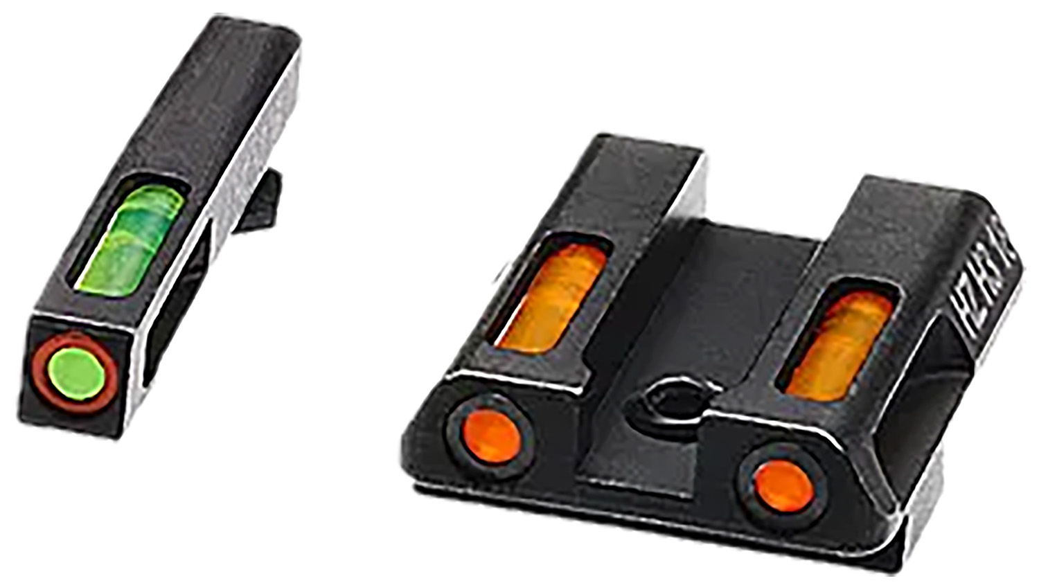 HiViz GLN621 LiteWave H3 Fiber-Optic Sight Set Green Tritium/Orange Outline w/Litepipes Orange Fits Glock 42, 43, 43X, 48