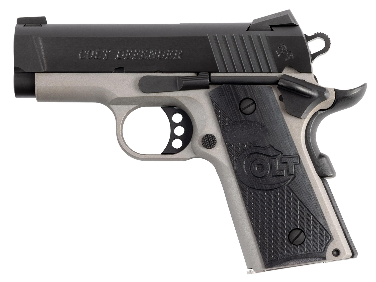 Colt Mfg O7000XETT Defender 45 ACP 7+1 3" Carbon Steel Slide, Aluminum Frame w/Beavertail, G10 Grip