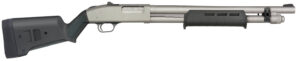 Mossberg 50794 590A1 Pro 12 Gauge 6+1 18.50" Silver Marinecote Silver Barrel & Receiver, Black Synthetic Stock