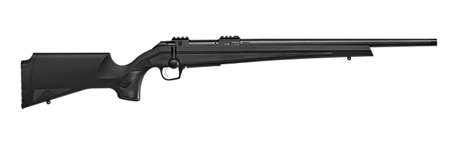CZ-USA 07420 600+ Alpha 243 Win 5+1 20" Black Nitride Threaded Barrel, Black Nitride Aluminum Receiver w/Weaver Rail, Black Soft Touch Fixed Polymer Stock