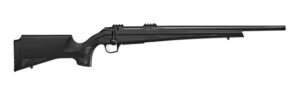 CZ-USA 07422 600+ Alpha 270 Win 5+1 20" Black Nitride Threaded Barrel, Black Nitride Aluminum Receiver w/Weaver Rail, Black Soft Touch Fixed Polymer Stock