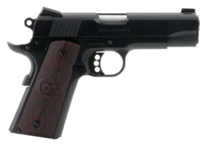 Colt Mfg O4940XE Commander Combat 45 ACP 8+1 4.25" Black Steel Barrel, Blued Serrated Slide & Carbon Steel Frame w/Beavertail, Black Cherry Checkered G10 Grips, Ambidextrous
