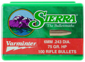 Sierra 1510 Varminter  6mm 75gr Hollow Point 100/Box