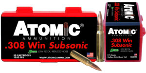 Atomic Ammunition 00430 Rifle Subsonic 308Win 175gr SubSonic 50 Per Box/10 Case