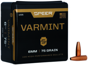 Speer 1205 Varmint  6mm 75gr Jacketed Hollow Point 100 Per Box/5 Case