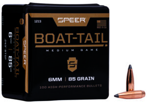 Speer 1213 Boat-Tail  6mm 85gr Jacketed Soft Point Boat Tail 100 Per Box/5 Case