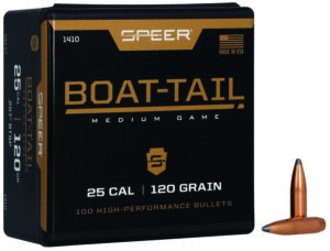 Speer 1410 Boat-Tail  25Cal 120gr Jacketed Soft Point Boat Tail 100 Per Box/5 Case
