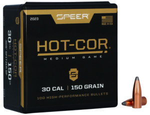 Speer 2023 Hot-Cor  30Cal 150gr Spitzer Soft Point 100 Per Box/5 Case
