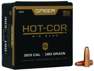 Speer 2223 Hot-Cor  303Cal 180gr Soft Point Round Nose 100 Per Box/5 Case