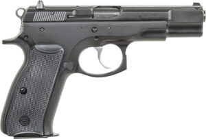 CZ-USA 01102 CZ 75 B 9mm Luger 10+1 4.60" Black Steel Barrel, Black Serrated Steel Slide, Black Polycoat Steel Frame w/Beavertail, Black Plastic Grip